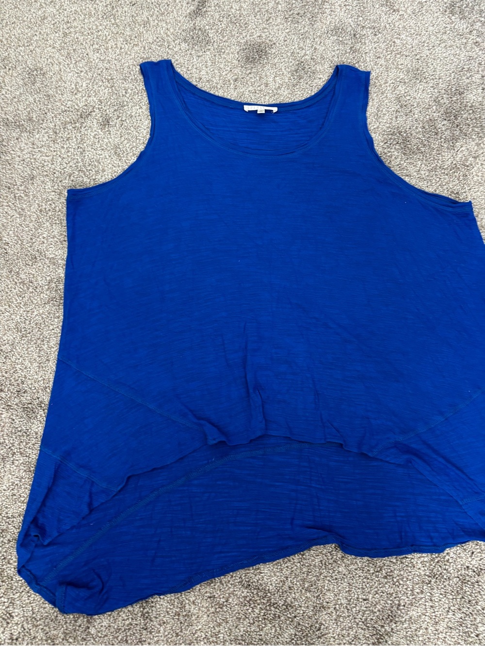 Spense Royal Blue Sleeveless High-Low Tank